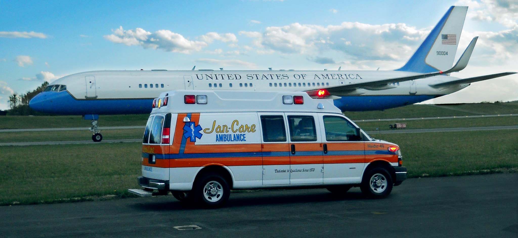 Jan-Care ambulance with Air Force One
